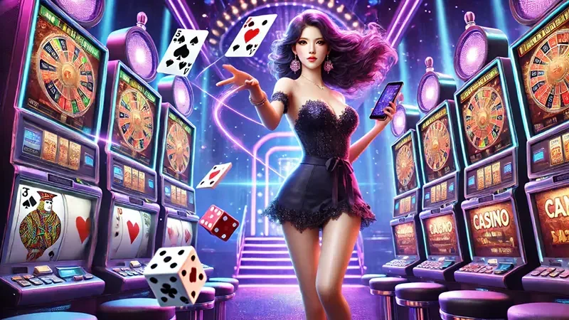 Antarmuka slot mobile dengan reel dan panel informasi RP4